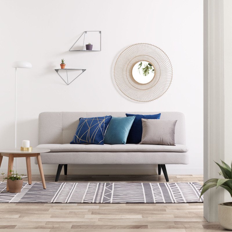 Étagère Teg prisme en acier avec finition noire 40 x 20 cm