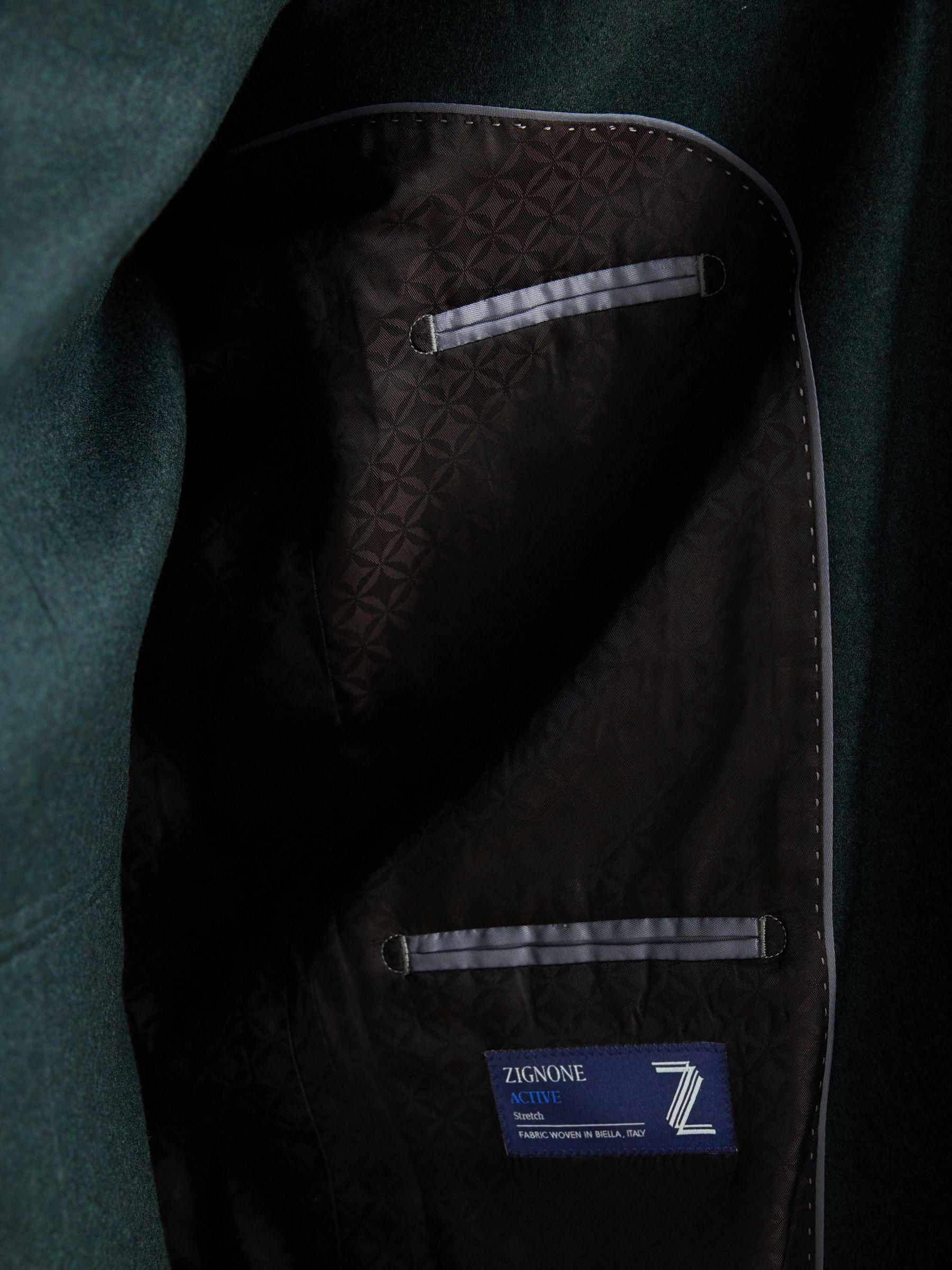 Groen - Slim Fit - Signature Zignone Italian Wool Cashmere Blend Flannel Suit Jacket