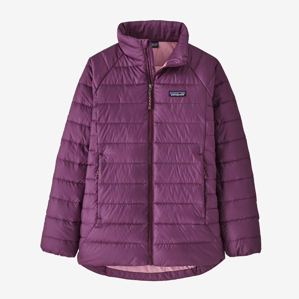 Kinder-Daunenpullover mit verlängertem Rückenteil