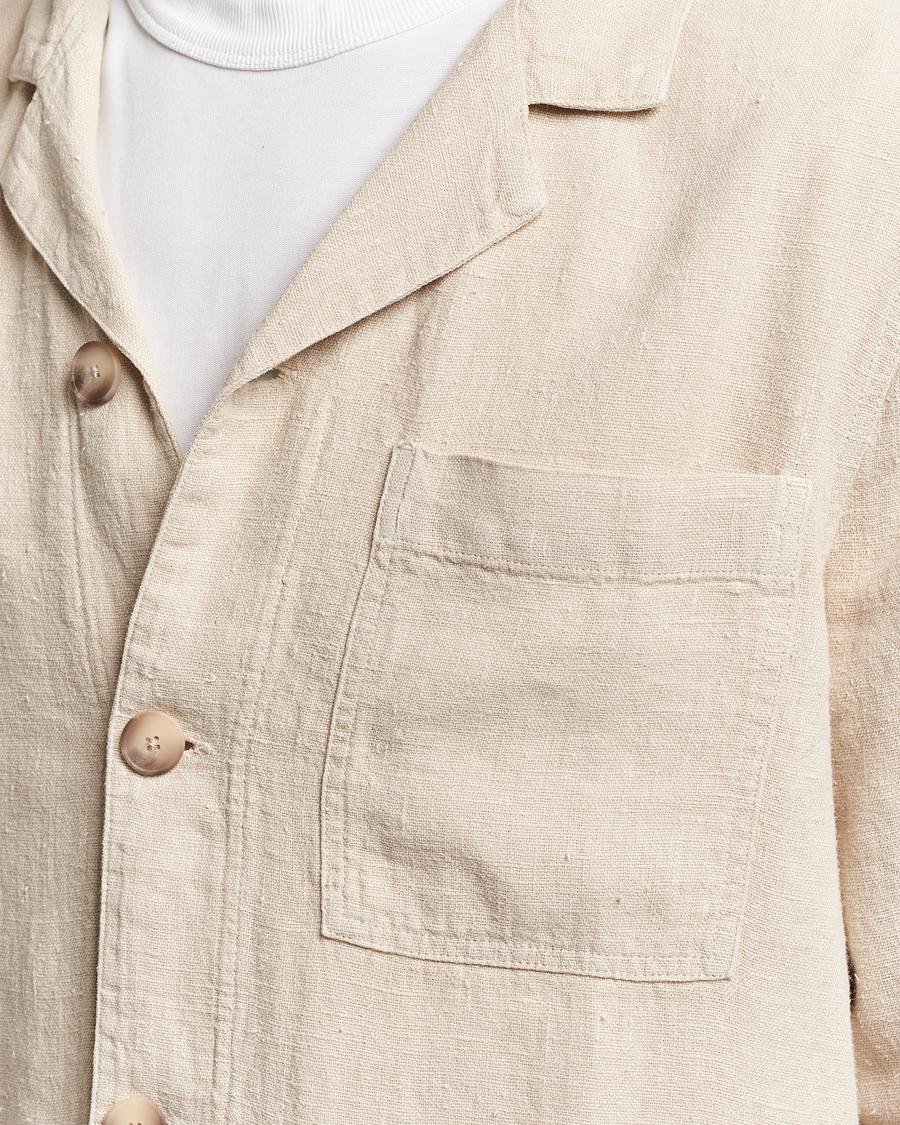 A Day's March Banagher Linen Overshirt Oyster