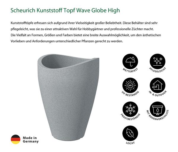 Scheurich Kunststoff Topf Wave Globe High,