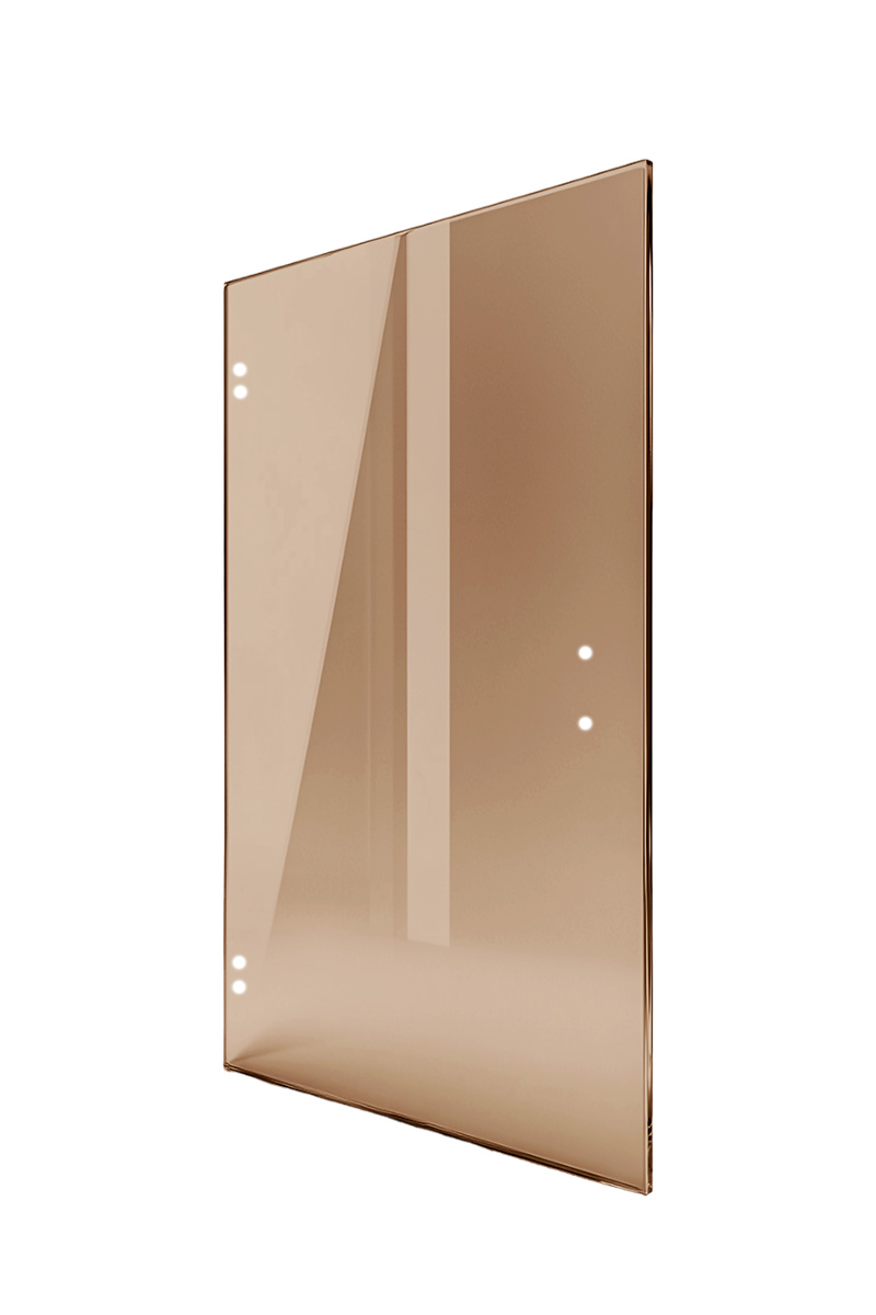 Saniclear Modern glazen douchedeur 70x200cm brons glas