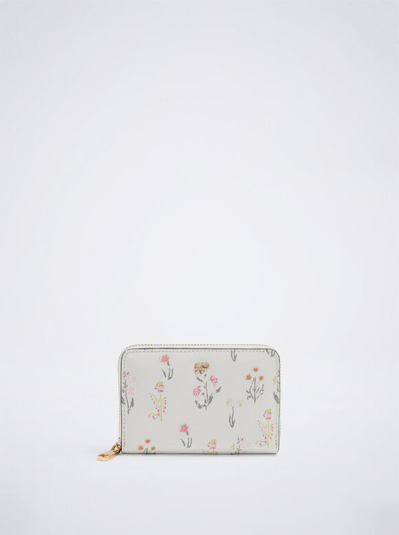 Bolsa com estampa floral - Off-White