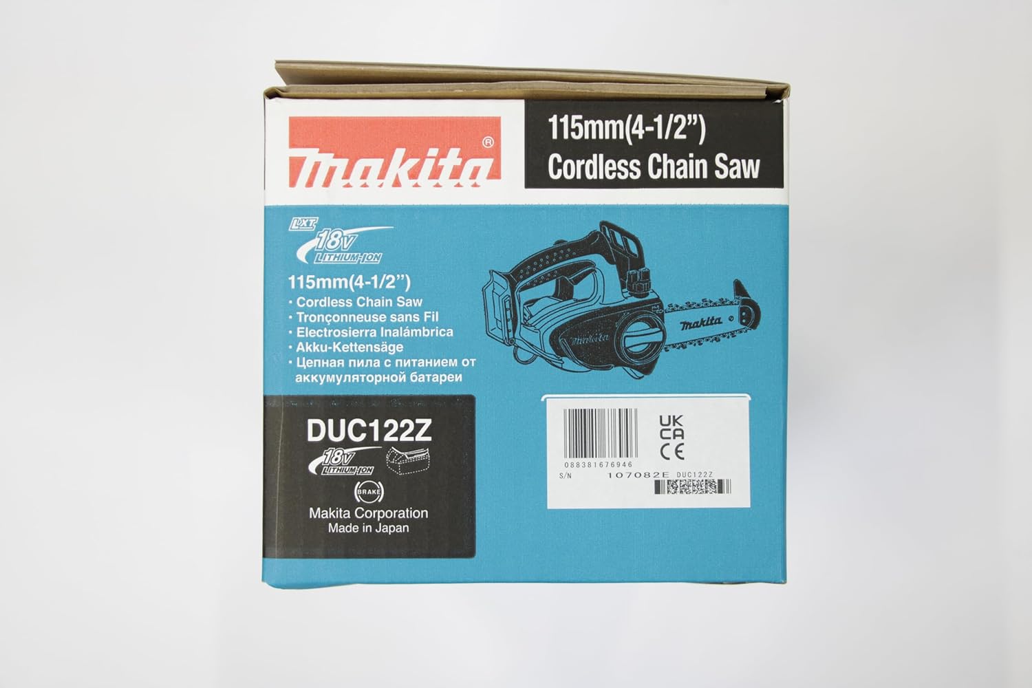 Makita DUC122Z Top Handle Akku-Kettensäge 18 V (ohne Akku, ohne Ladegerät)