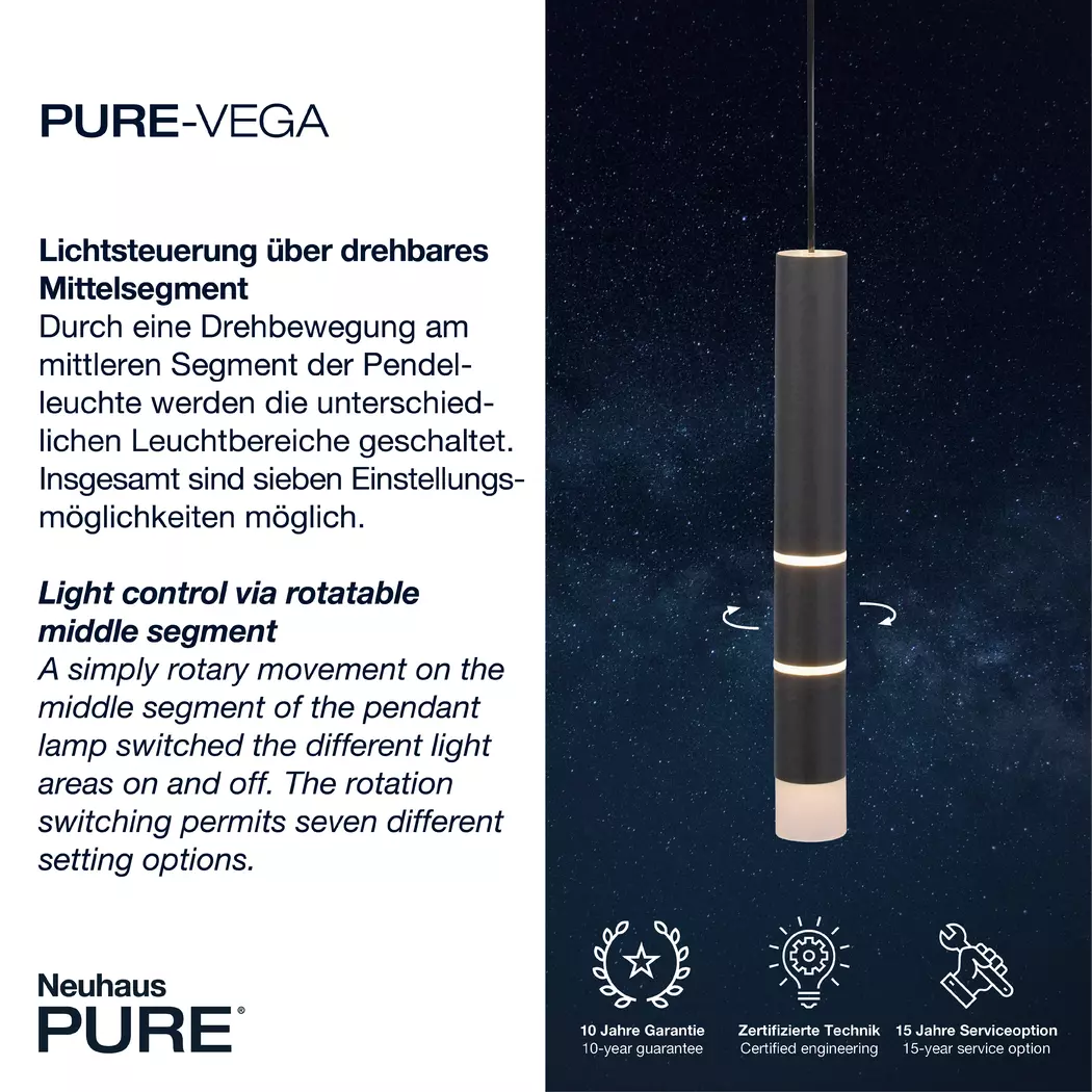 LED-Pendelleuchte Pure Vega