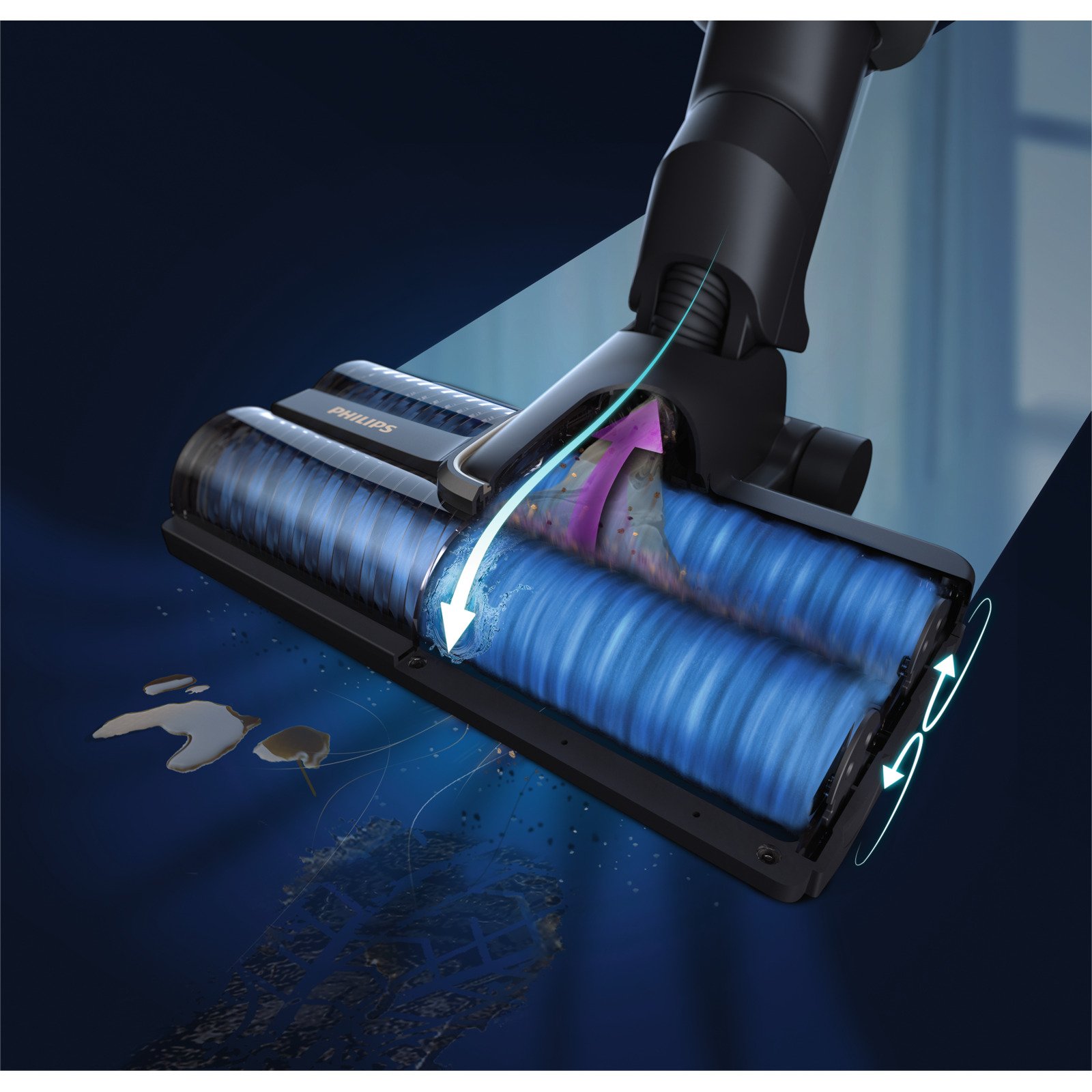 Philips AquaTrio Cordless Kabelloser Nass- und Trockensauger XW7110/01
