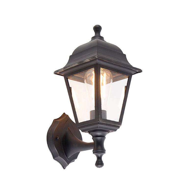 Klassieke zwarte verstelbare buitenwandlamp IP44 - Capital