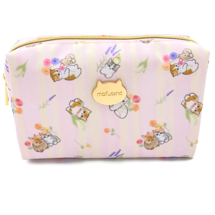 White & Peach - mofusand pennenetui (roze)