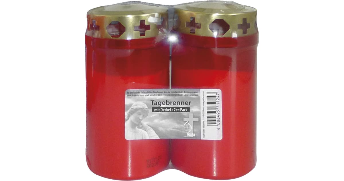 keine Marke Tagebrenner mit Deckel 2er-Packung