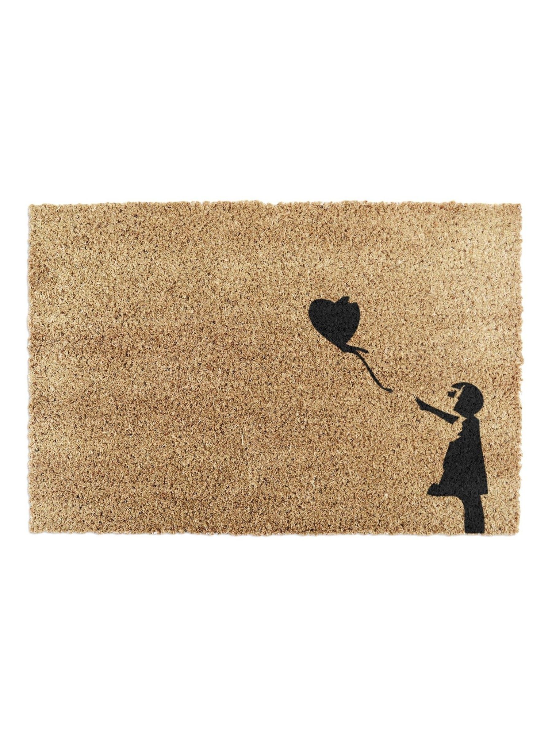Artsy Mats Girl with a Balloon Graffiti Doormat