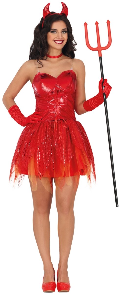 Halloween Jurk Rood Dames Sexy Duivel