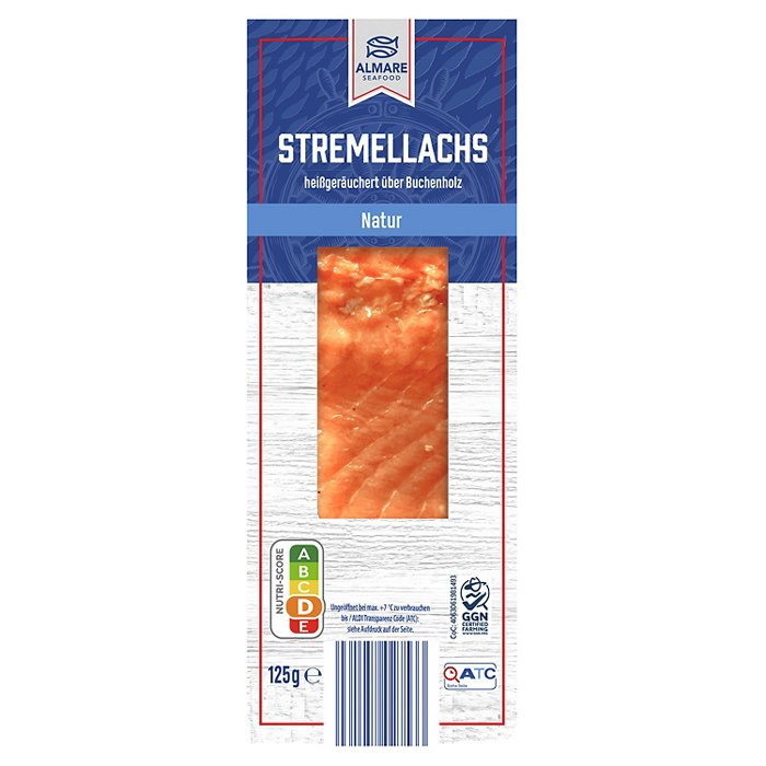 ALMARE SEAFOOD Stremellachs 125 g, Natur