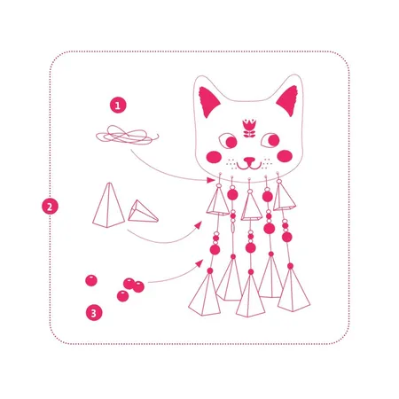 Djeco DIY: Windspiel Kitty