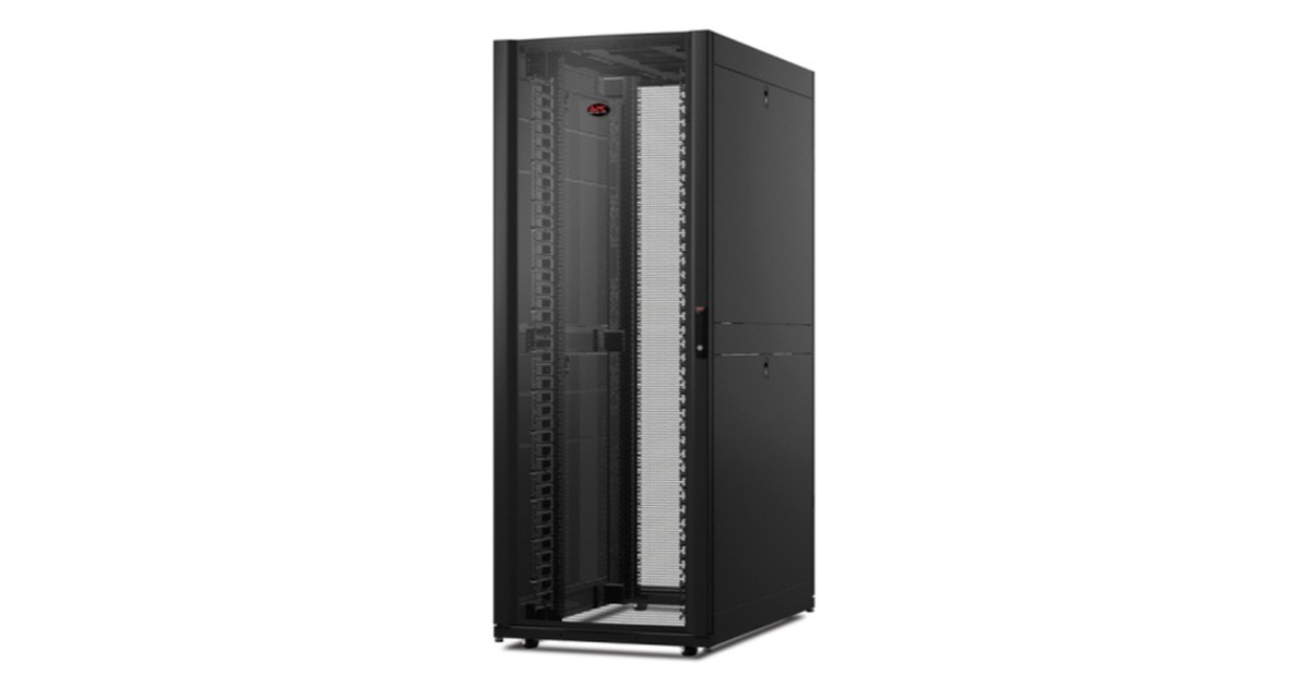 APCNetShelter SX 42U met zijpanelen, breed en diep server rack  (Zwart, 750 x 1200 x 1991mm, incl. verticale kabelmanagers)
