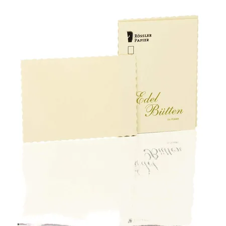 Rössler Edelbütten Karten A6, ivory, 20 Stück
