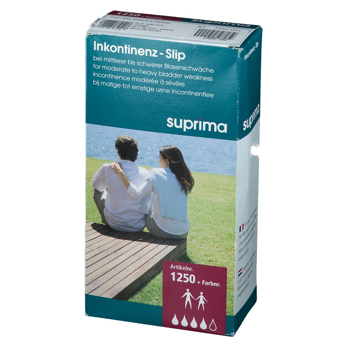 suprima 1250 PVC Slip seitlich knöpfbar