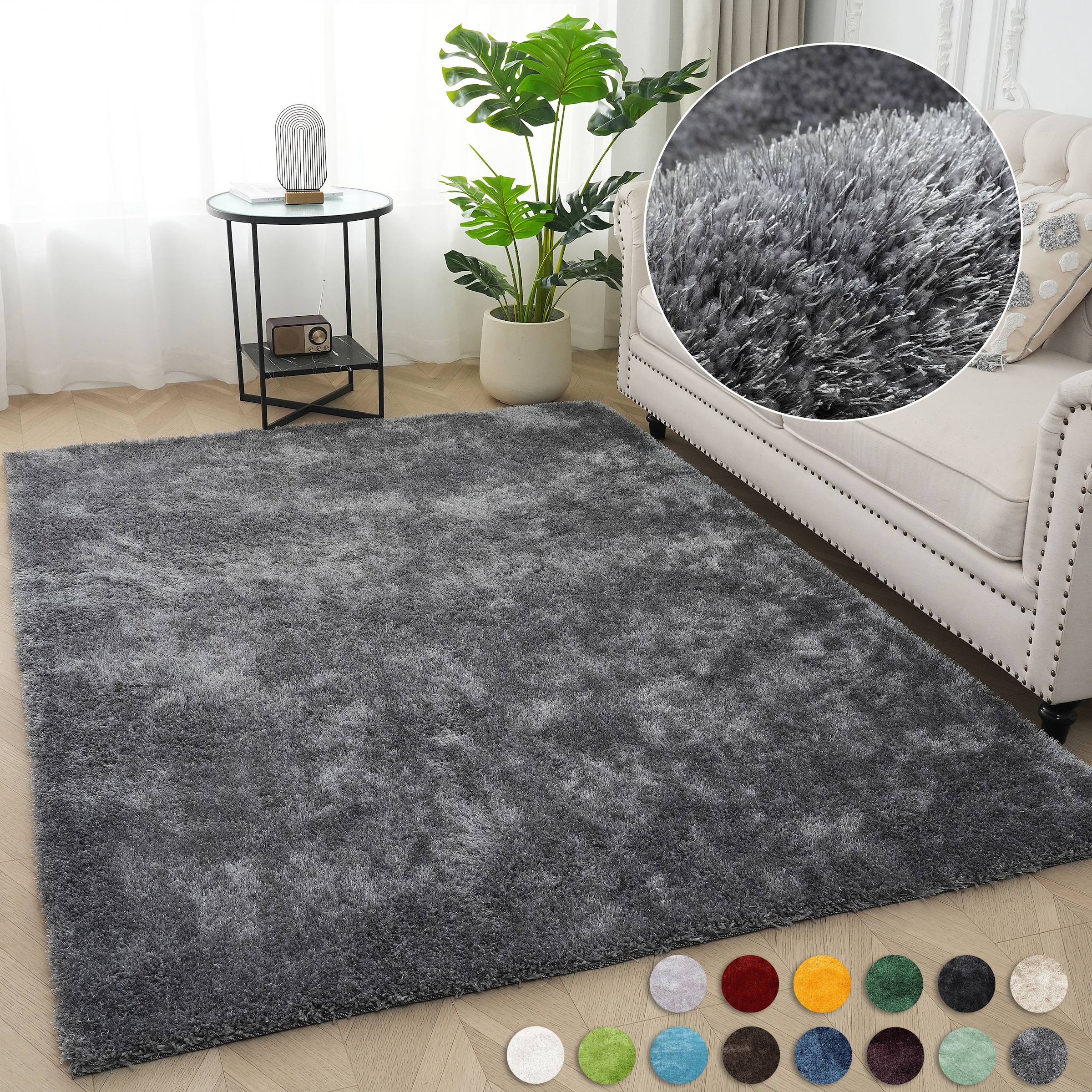 Bruno Banani Teppich »Dana Teppich, besonders weich und kuschelig, Kundenliebling« rechteckig 30 mm Höhe uni, Mikrofaser Teppiche, Wohnzimmer, Schlafzimmer, Esszimmer