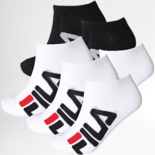 Lot De 6 Paires De Chaussettes F9199 Blanc Noir