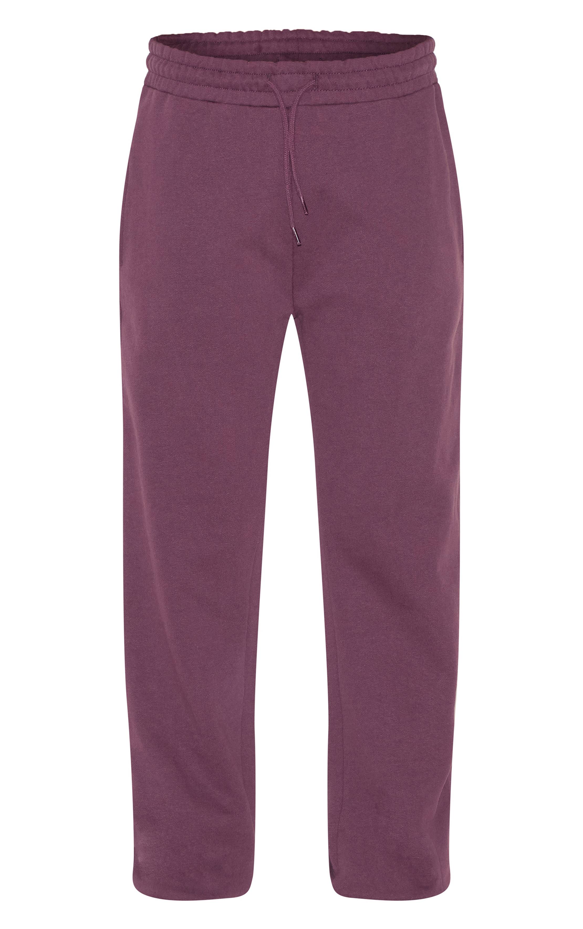 Dark Plum Joggers En Molleton Premium À Revers