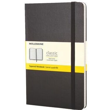 Carnet Moleskine rigide 13 x 21 cm ivoire quadrillé 5 x 5 240 pages