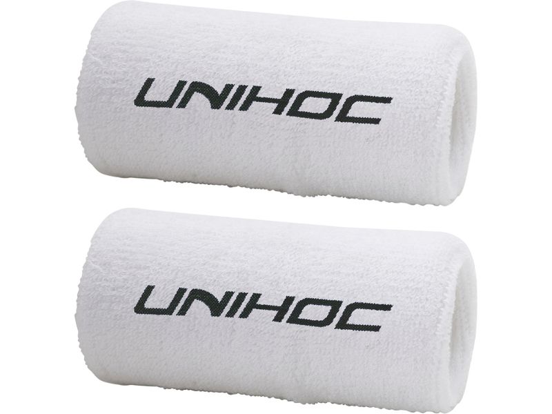 Unihoc Schweissband Wristband Unihoc Classic Weiss Klassisches elastisches Schweissband
