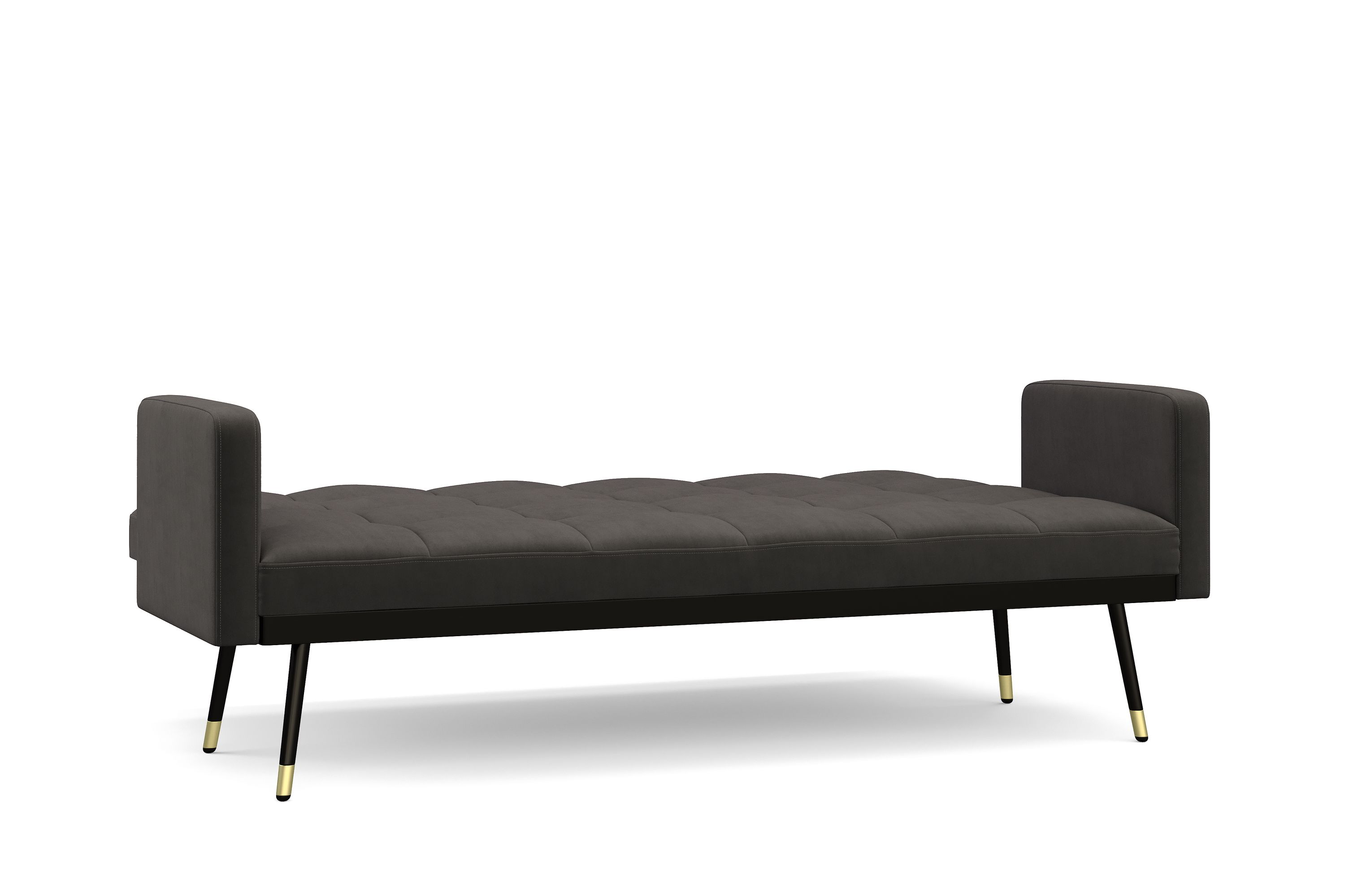 Schlafsofa Samt CALVIN anthrazit