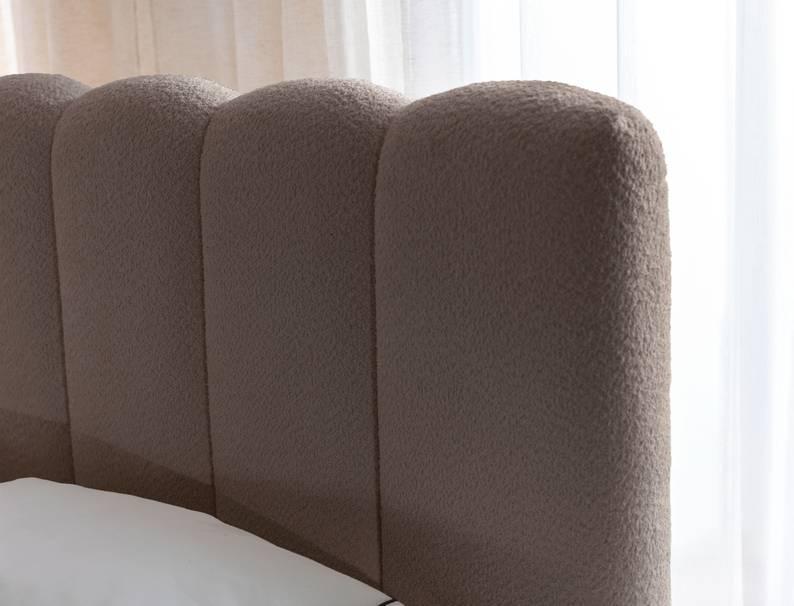 NADUVI Collection Bedframe Chloe bouclé met opbergvak