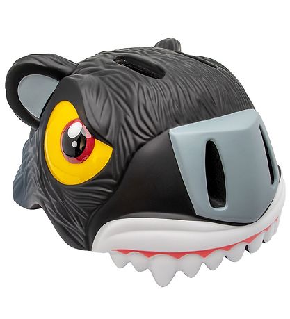 Crazy Safety Fahrradhelm m. Light - Panther - Schwarz
