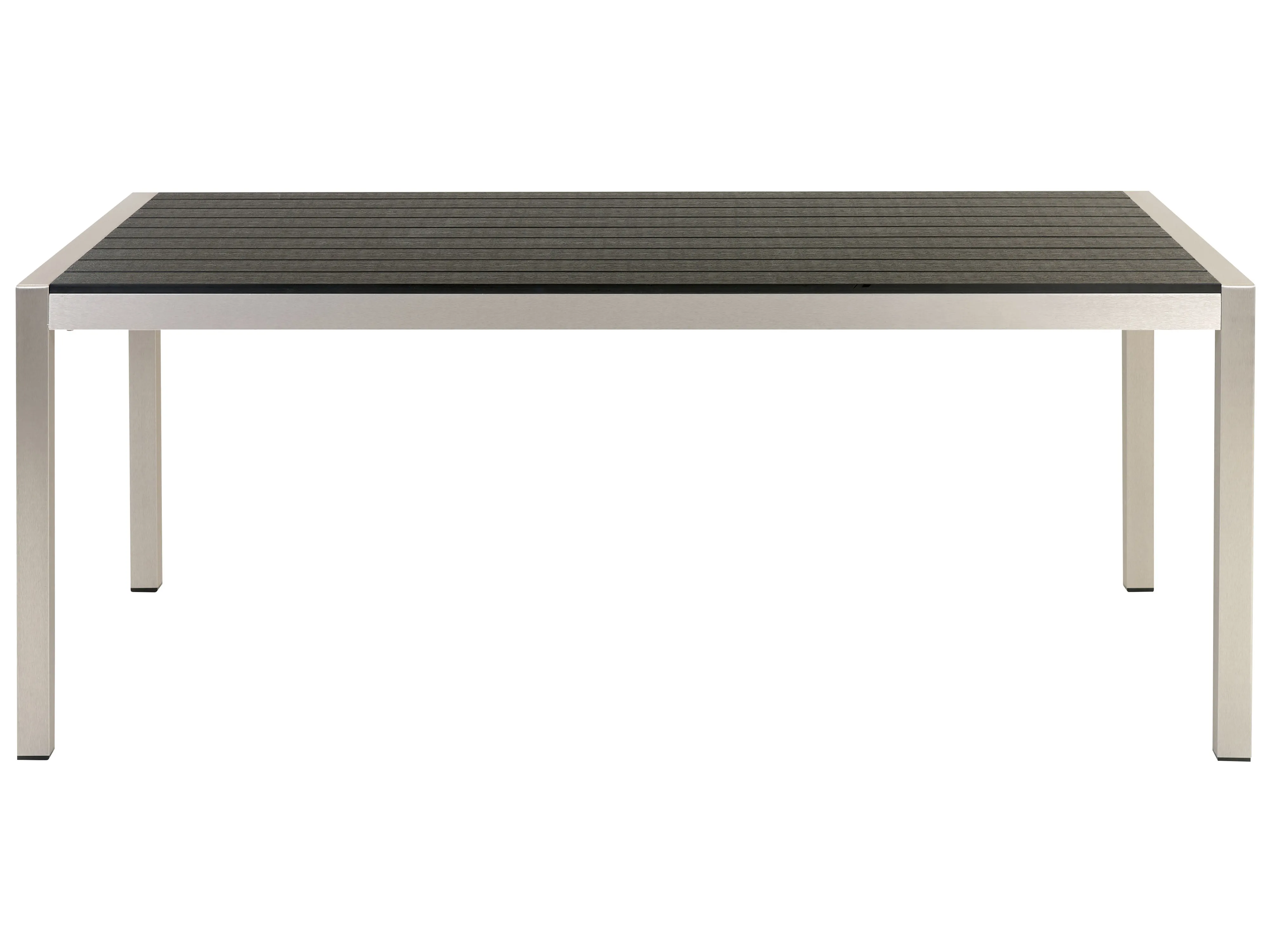 Tuin eettafel VERNIO 180 cm 90 cm Metaal Zwart/zilver