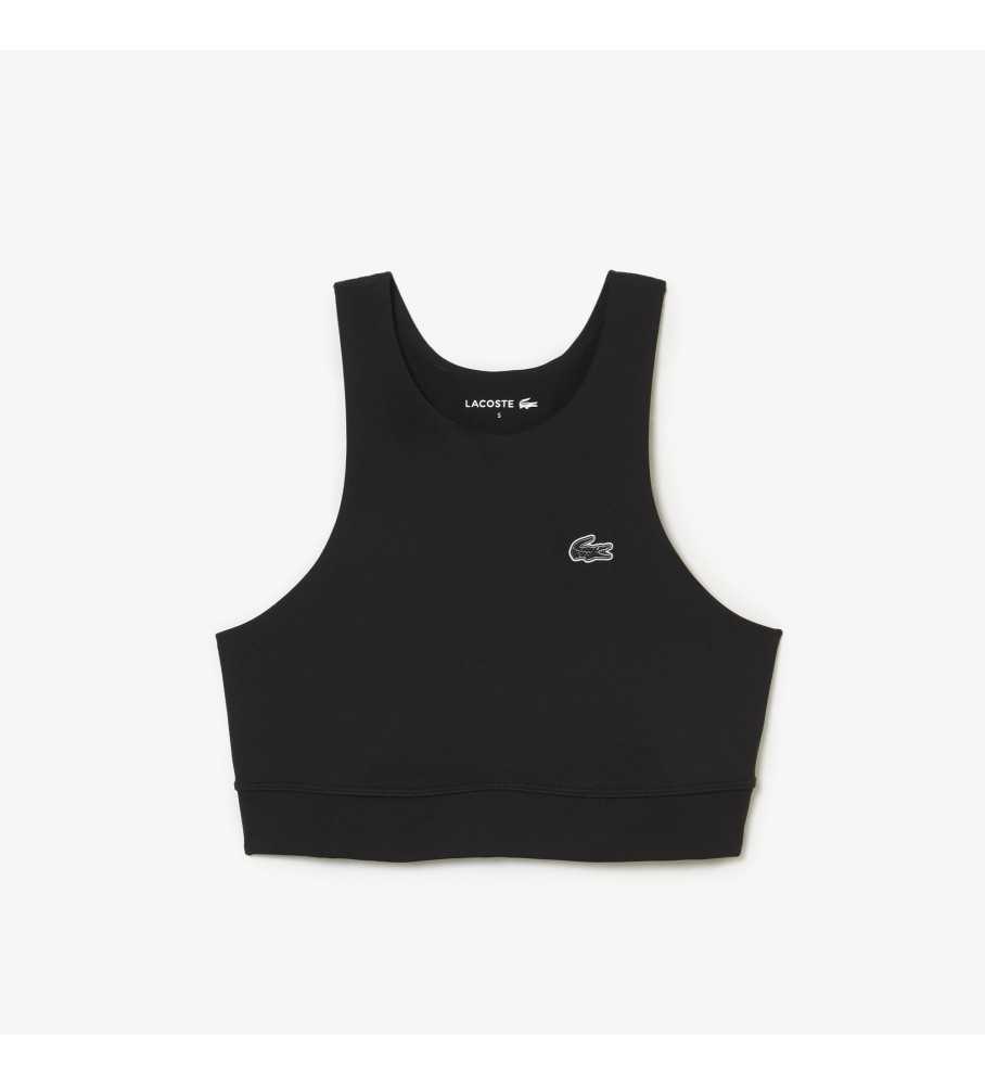 Sutiã esportivo Lacoste de secagem rápida, preto
