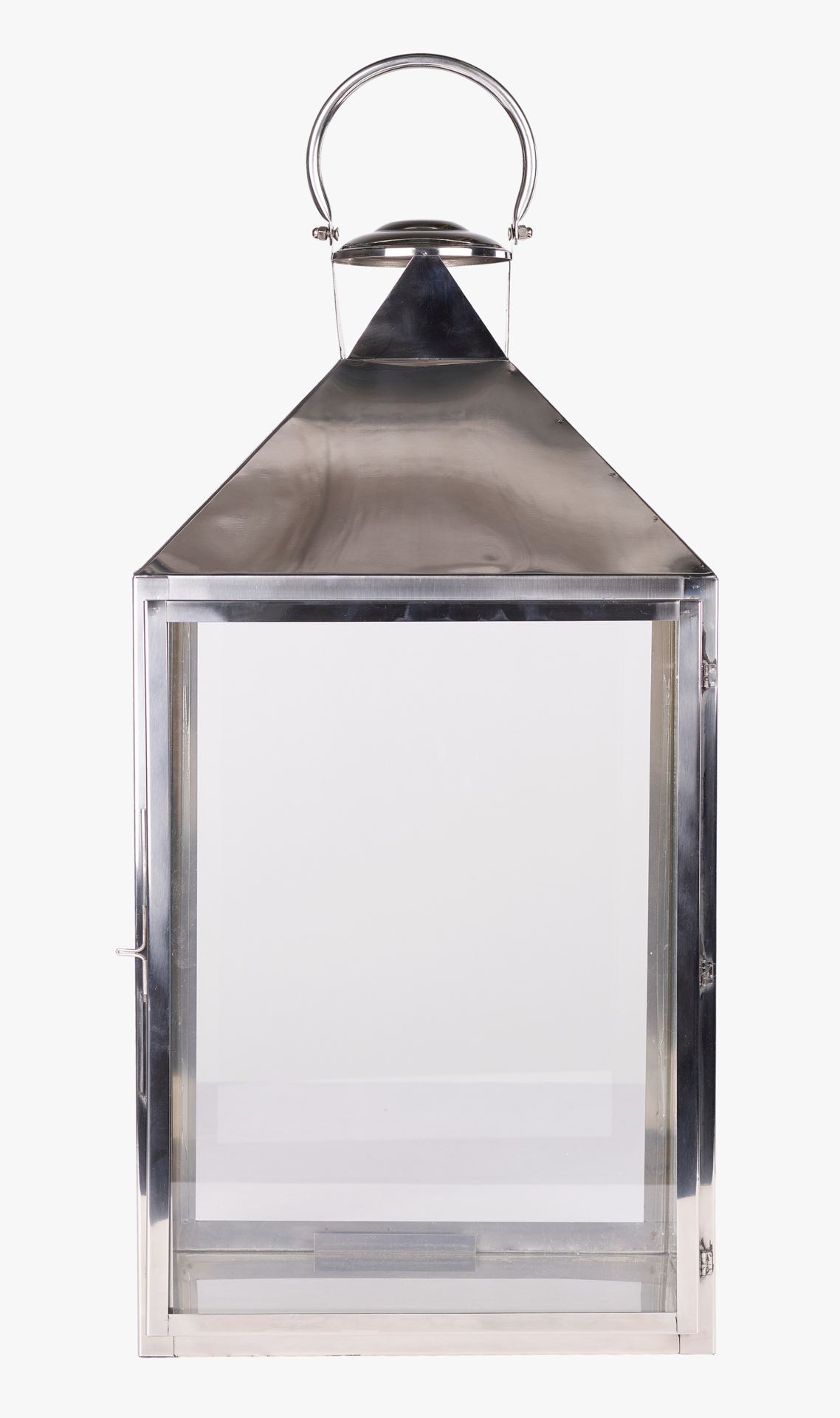 Lykt sølv - 32x32x65 cm