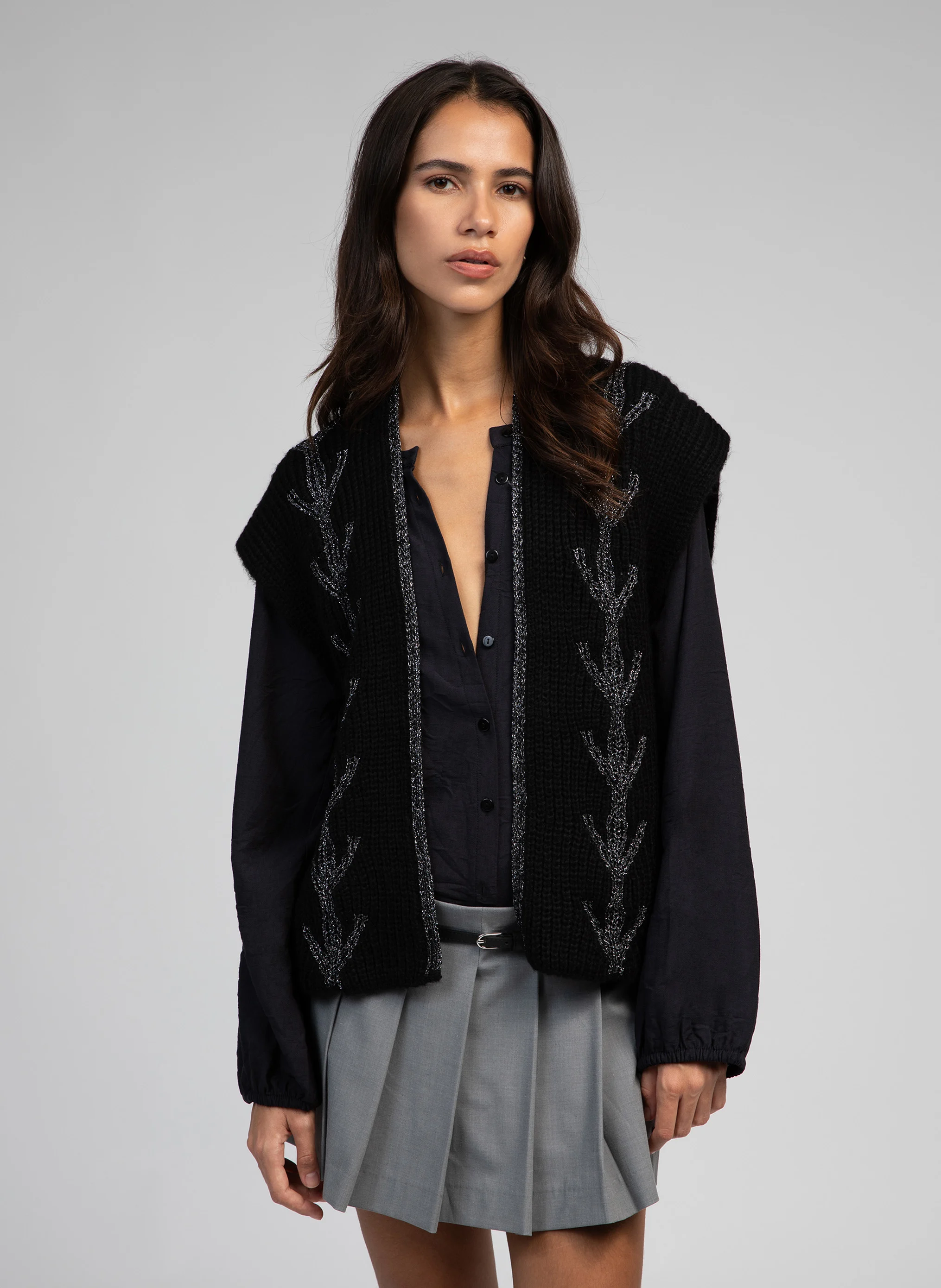 LADAKINI - Gilet jacquard| Gris