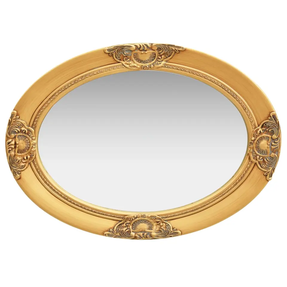 vidaXL - Wandspiegel - Goud - Hout - 50 x 70 cm