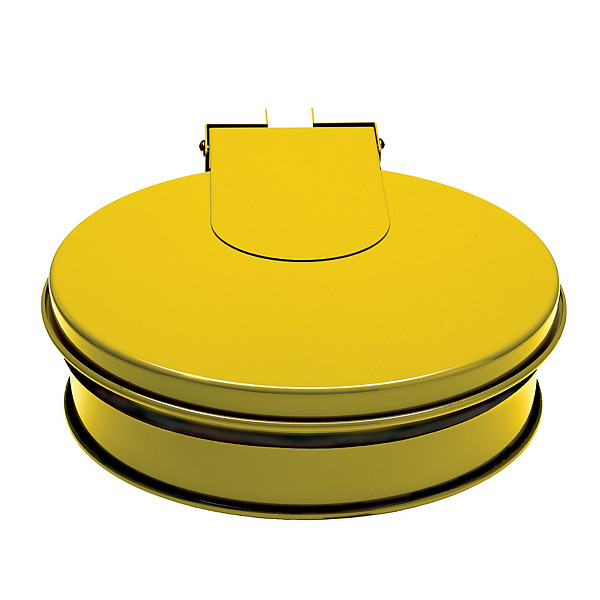 Support sac poubelle Tondo avec couvercle jaune