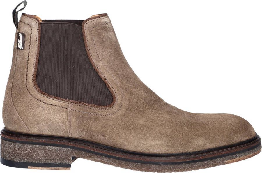 FLORIS VAN BOMMEL Chelsea Boots Heren Sfm-60051 De Tanker Maat: 43⅓ Materiaal: Suède Kleur: Taupe