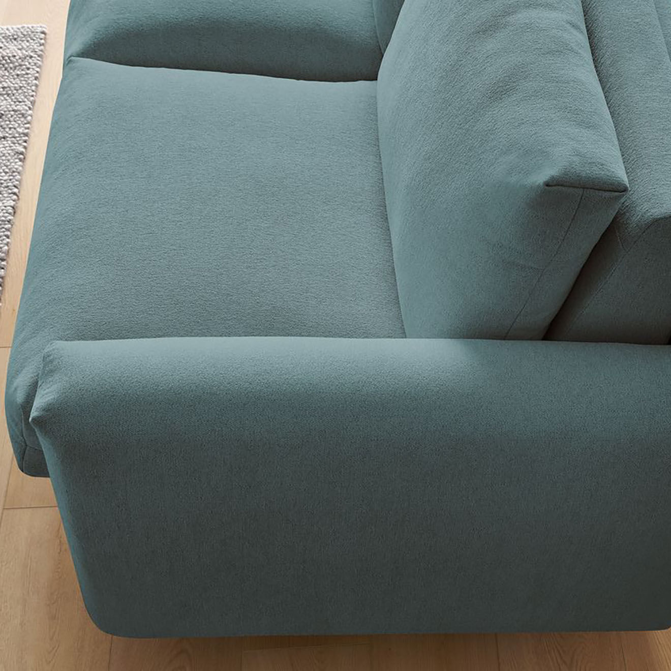 Bobochic Canapé droit cocoone convertible express  bleu foncé - 200x105x98 cm