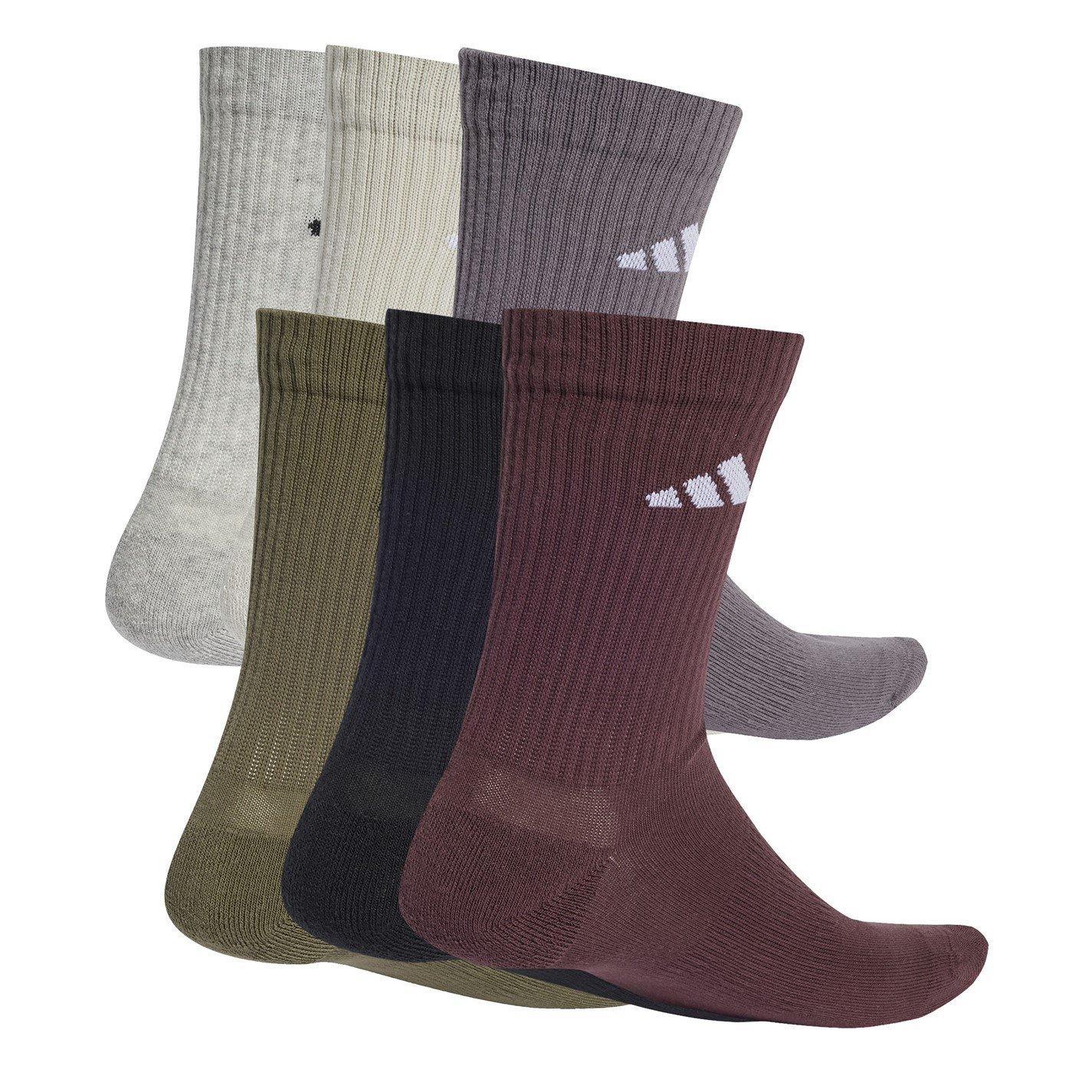adidas 6 Pack Logo Crew Socks Adults