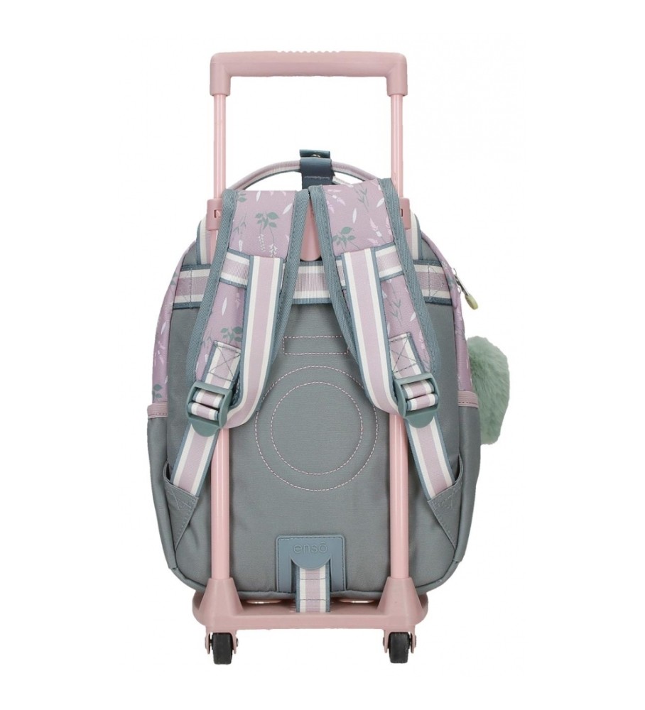 Mochila Enso Beautiful Day de 28 cm com rodas, roxa