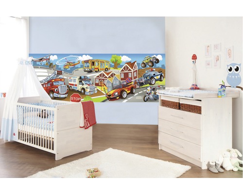 Vliesbehang 17002 Panorama Kids Cars Panorama 2-delige set 350 x 100 cm