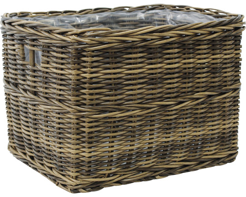 Lafiora polyrotan mand, 55 x 41 x 36 cm, bruin