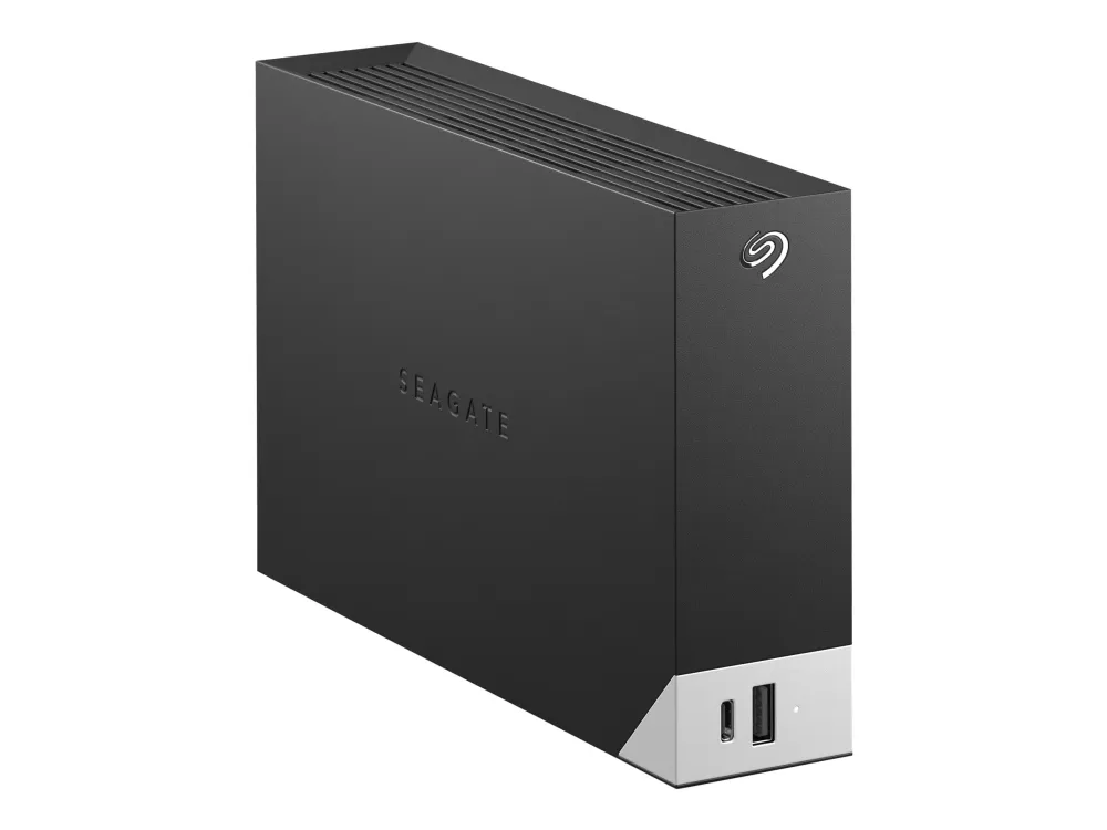 Seagate One Touch with hub STLC8000400 - Harddisk - 8 TB - ekstern (stationær) - USB 3.0 - sort - med Seagate Rescue Data Recovery