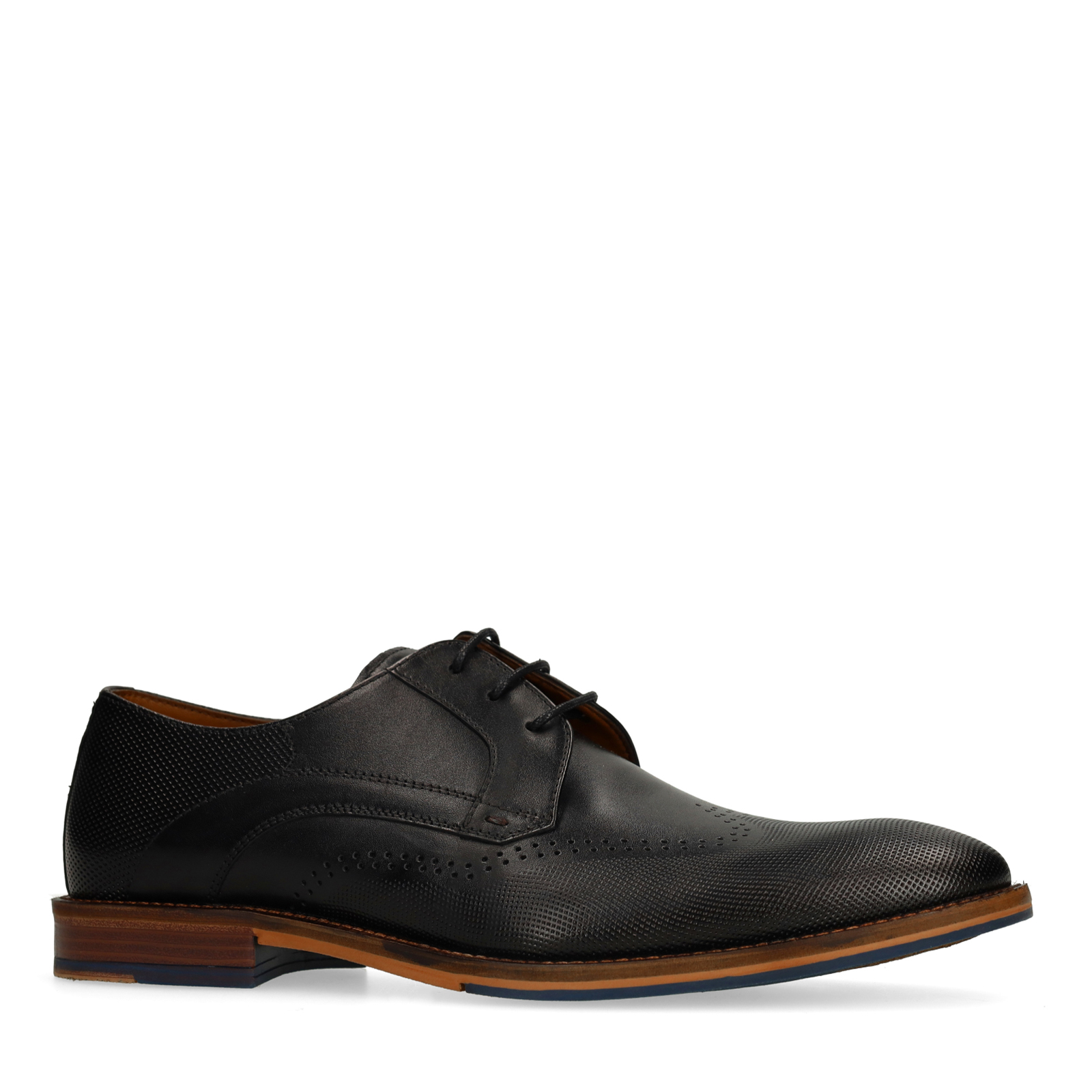 Zwarte leren veterschoenen