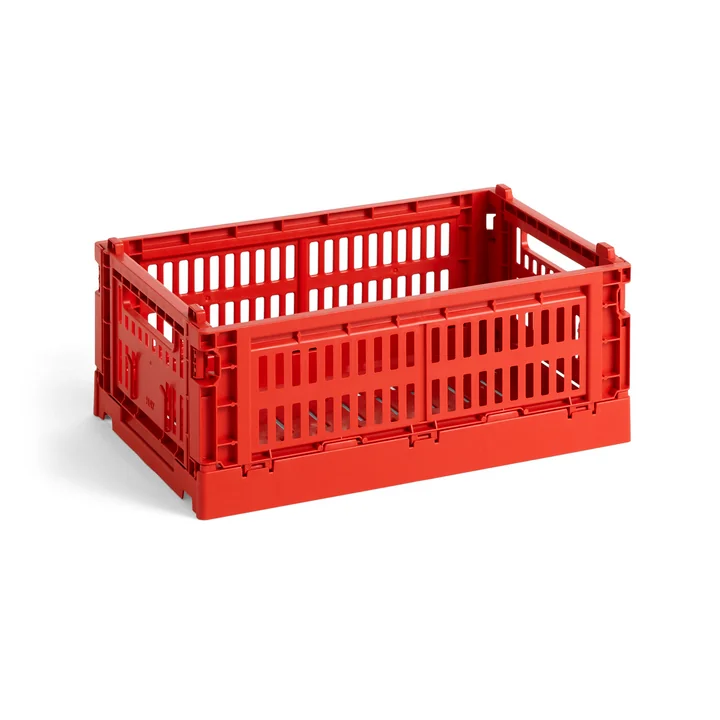 HAY - Colour Crate Korb S, 26,5 x 17 cm, red, recycled