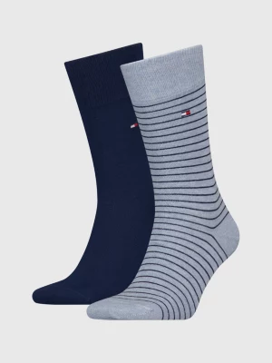 Pacote com 2 pares de meias clássicas listradas
