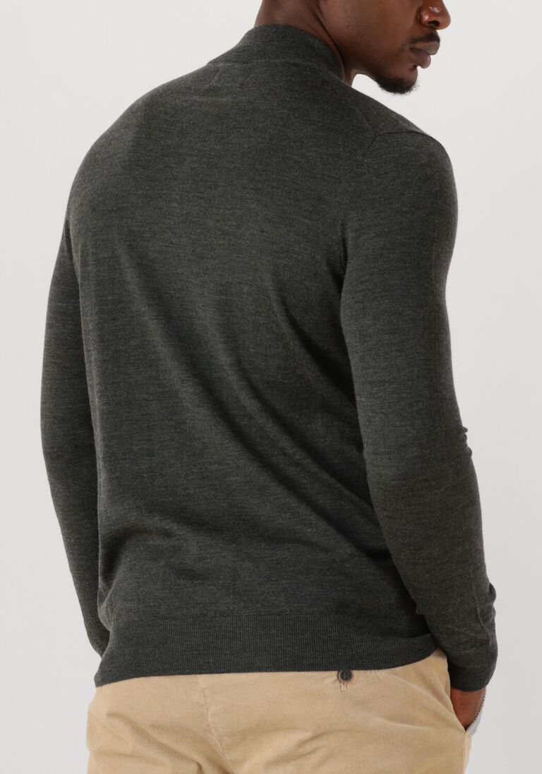 groene stefano lauran trui half zip anders