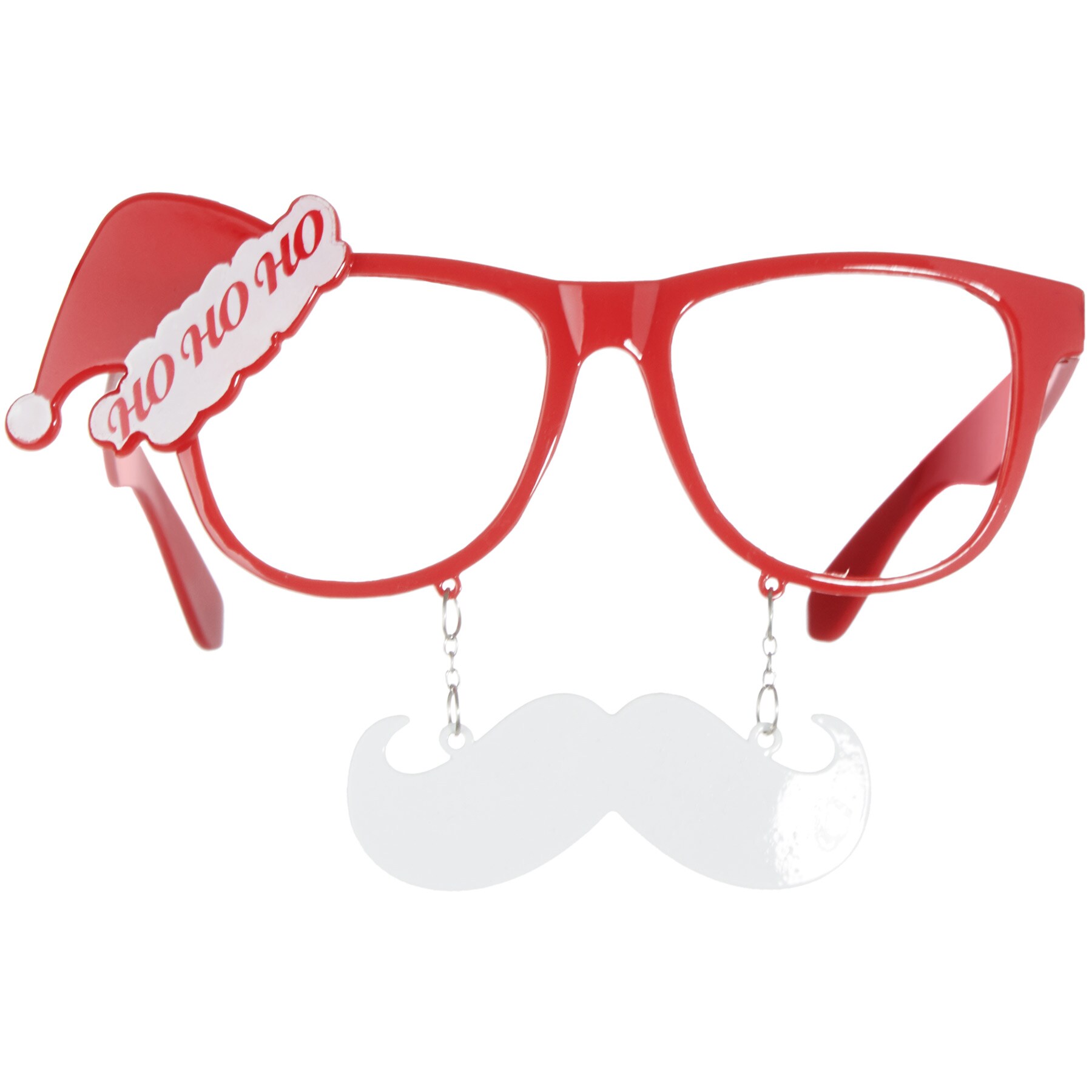tectake® Spaßbrille Weihnachtsmann mit Schnurrbart