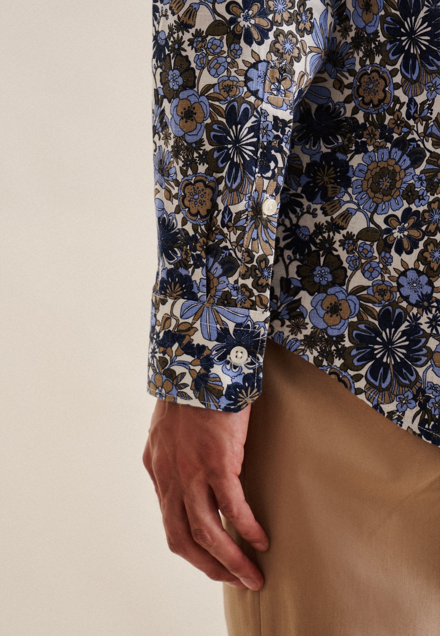 seidensticker Businesshemd »Slim«, Slim Langarm Kentkragen Floral
