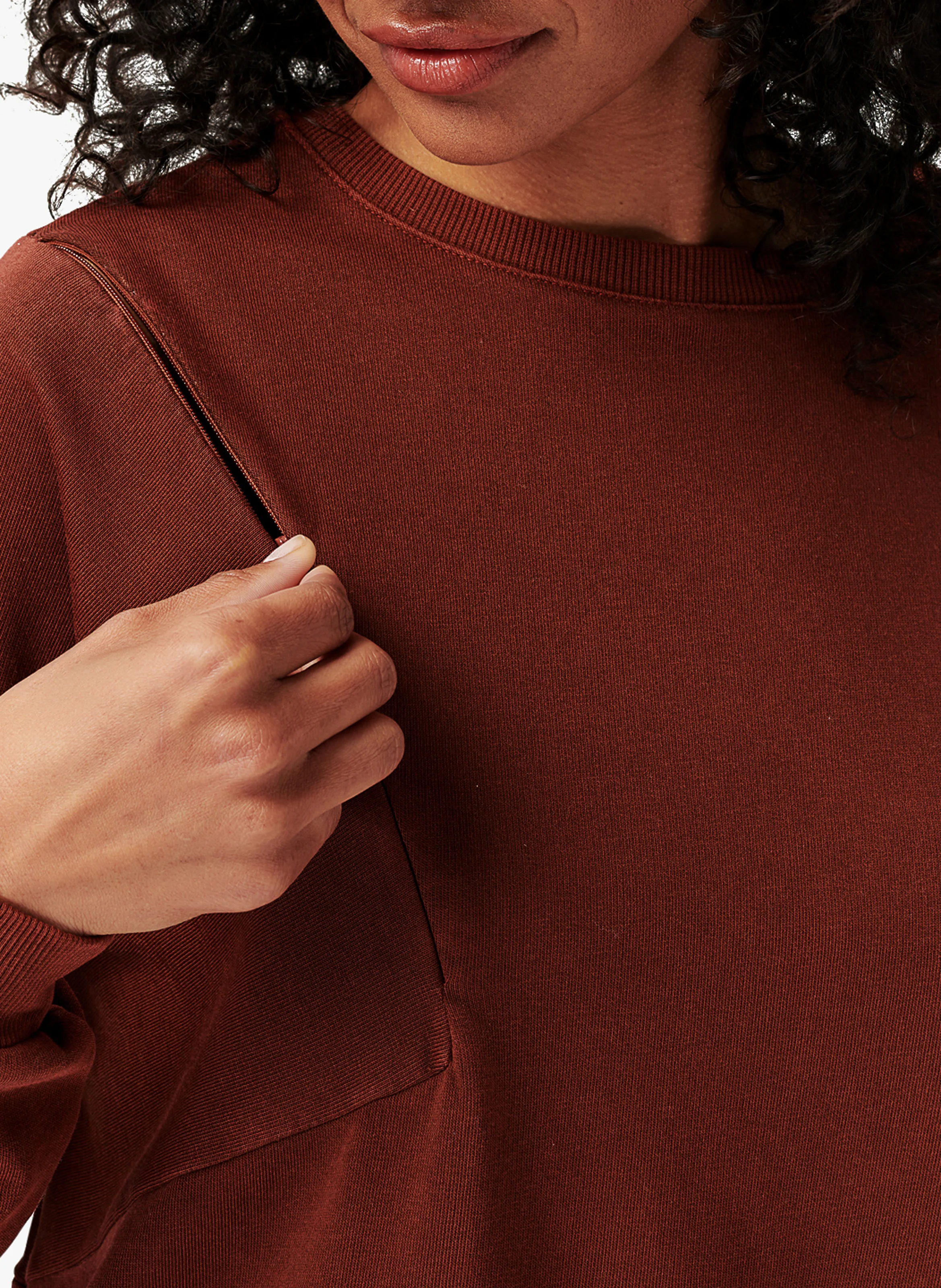 PONCA - Pull-over de grossesse et d'allaitement | Marron