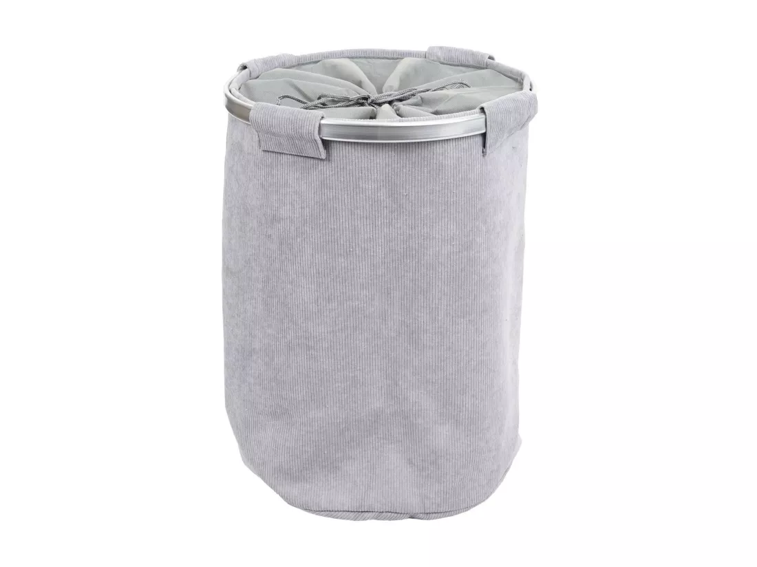 Collecteur de linge MCW-C34 avec filet 65l Cord, velours gris