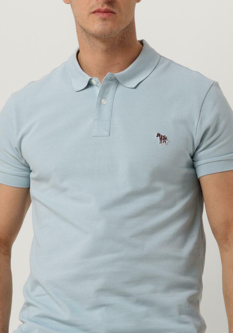 PS PAUL SMITH lichtblauwe ps paul smith polo mens slim fit ss polo shirt zebra